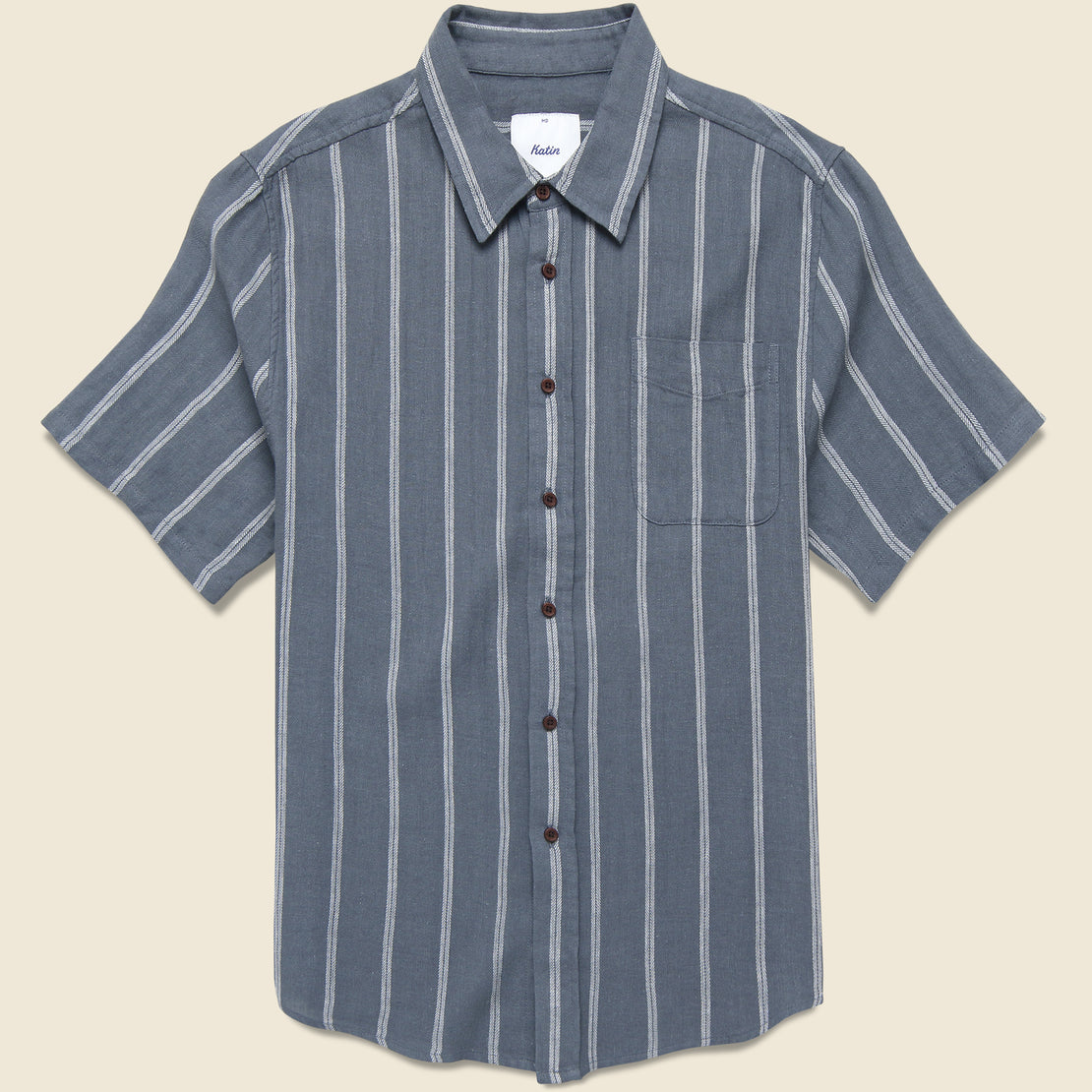 Alan Stripe Shirt - Tempest Blue