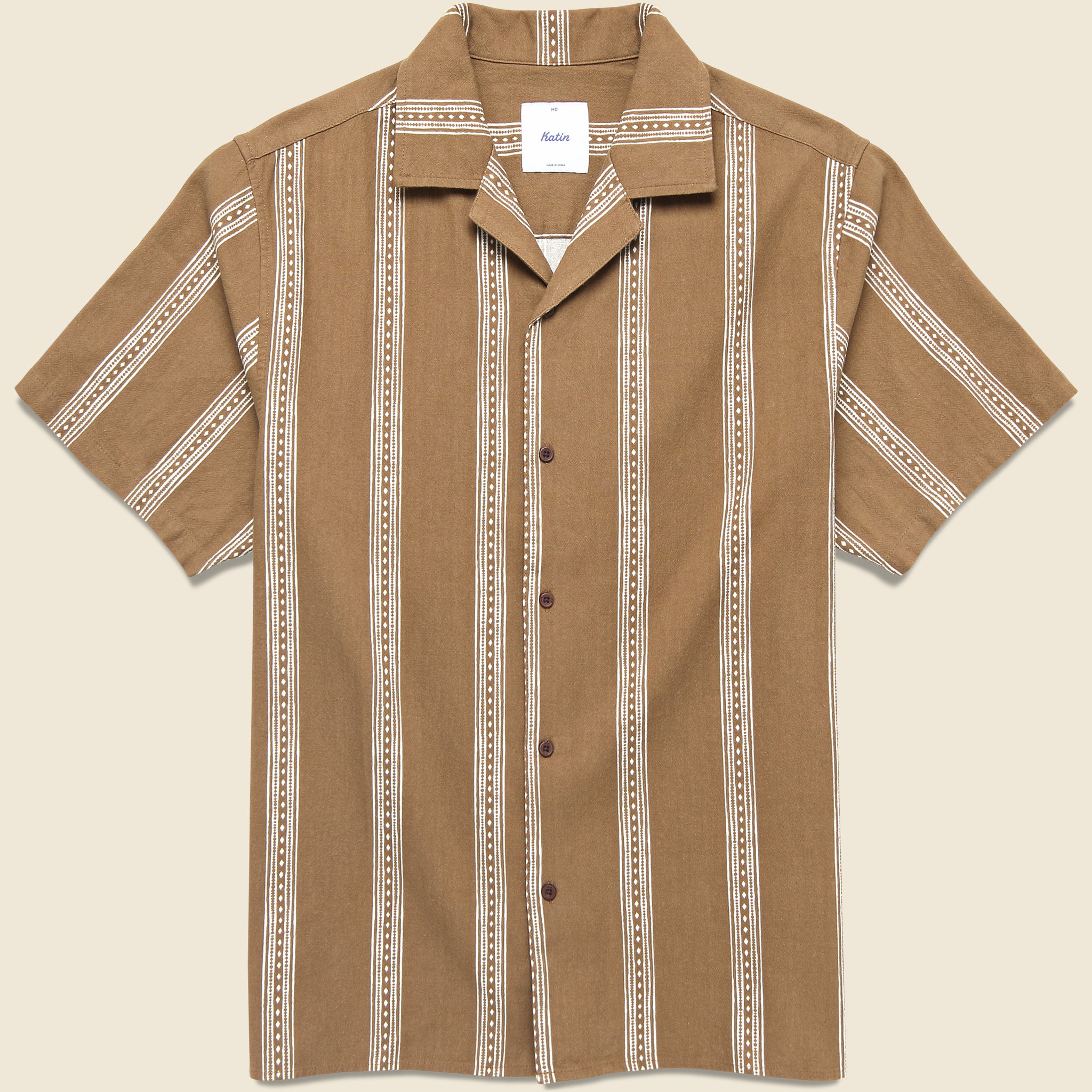 Cedar Shirt - Light Brown - Katin - STAG Provisions - Tops - S/S Woven - Stripe
