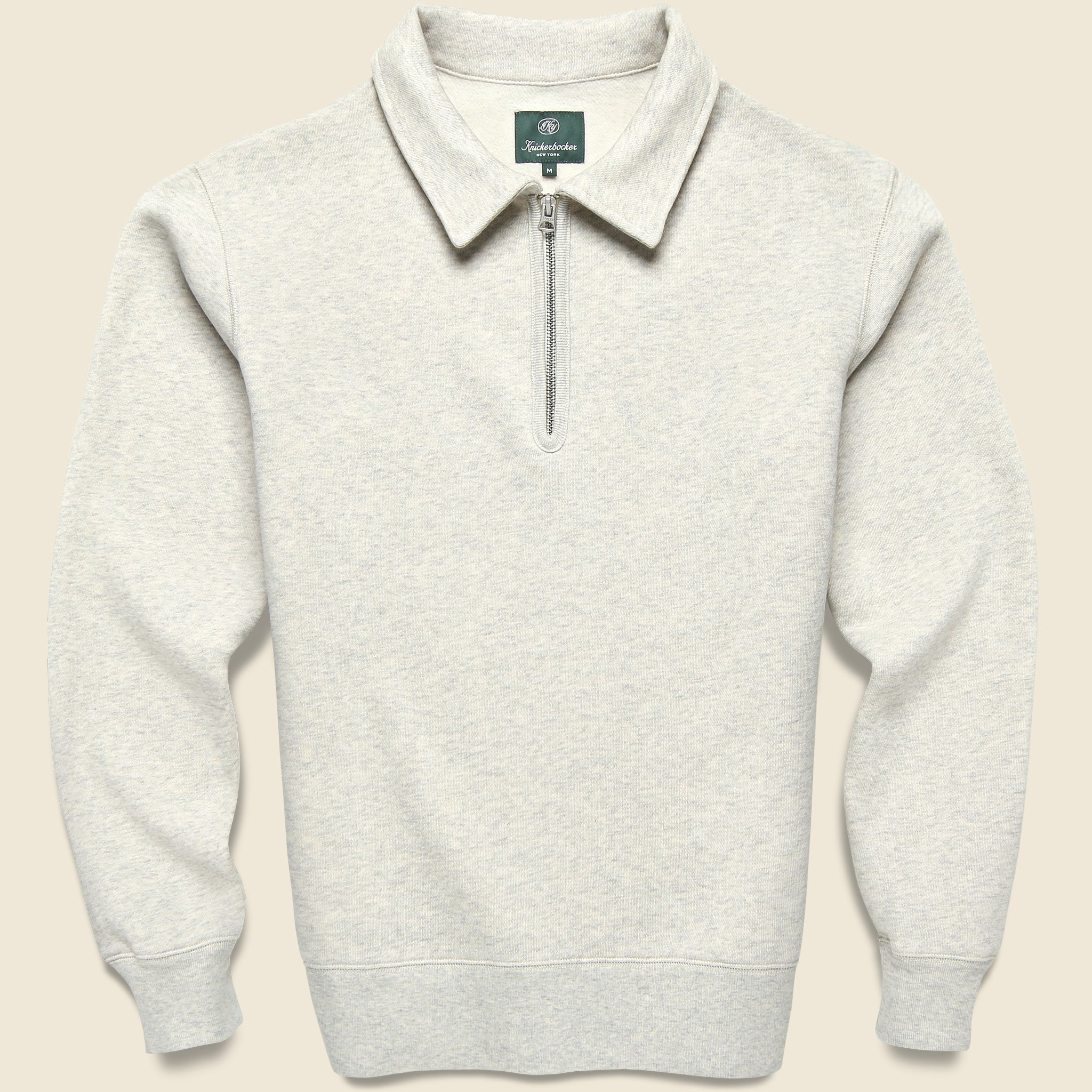 50s Quarter Zip - Oat Grey