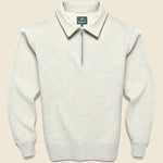 50s Quarter Zip - Oat Grey - Knickerbocker - STAG Provisions - Tops - Fleece / Sweatshirt