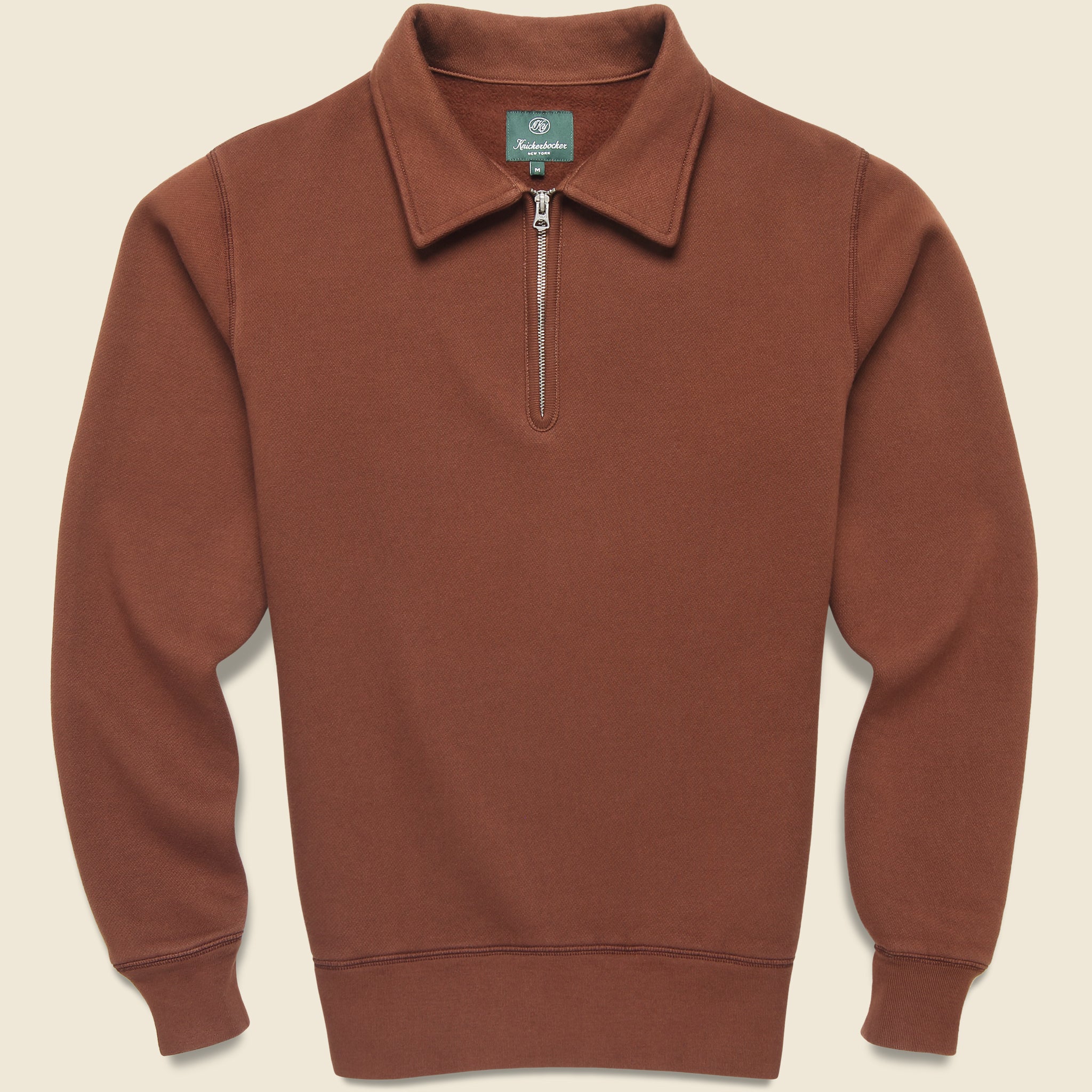 50s Quarter Zip - Brown - Knickerbocker - STAG Provisions - Tops - Fleece / Sweatshirt