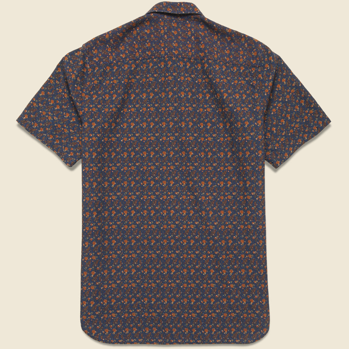 Granton Shirt - Navy Thistle Print - Kestin - STAG Provisions - Tops - S/S Knit