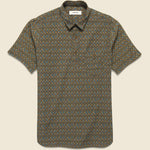 Granton Shirt - Olive Thistle Print - Kestin - STAG Provisions - Tops - S/S Knit