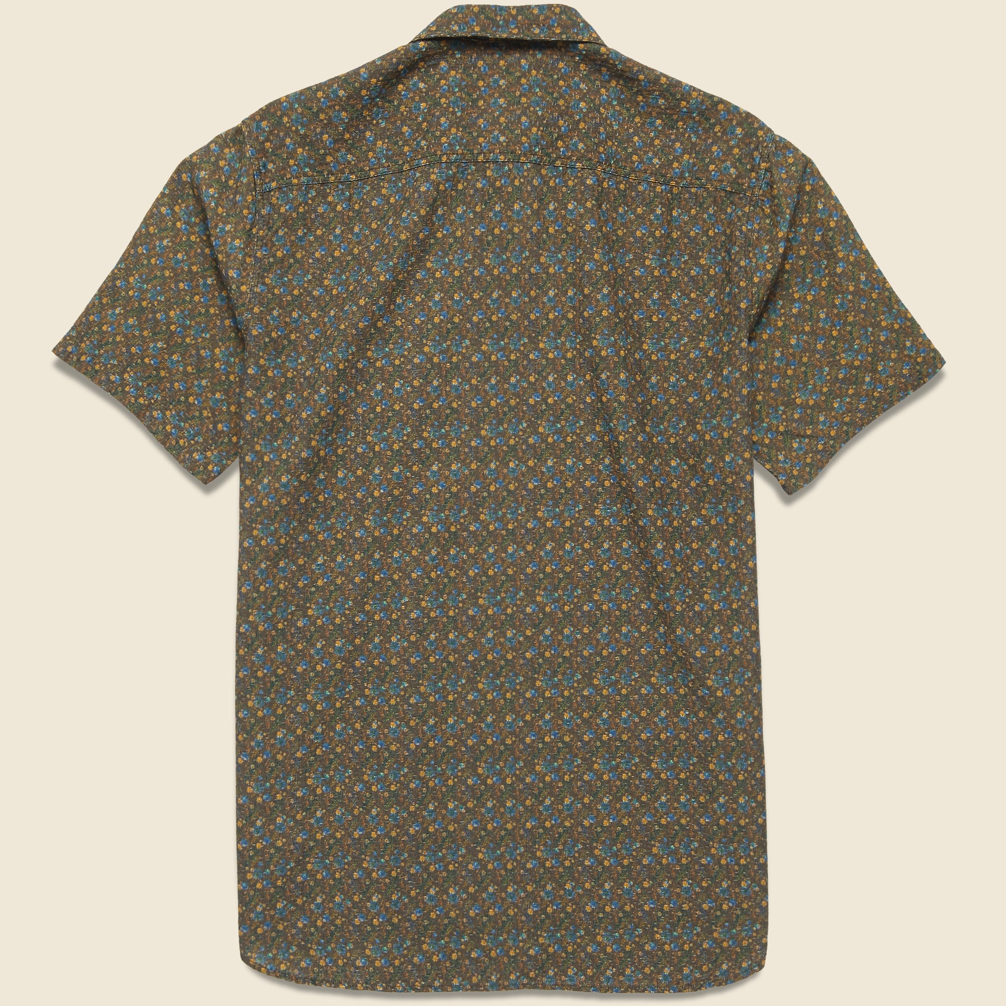 Granton Shirt - Olive Thistle Print - Kestin - STAG Provisions - Tops - S/S Knit