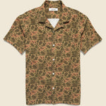 Crammond Shirt - Olive Marble - Kestin - STAG Provisions - Tops - S/S Woven - Other Pattern