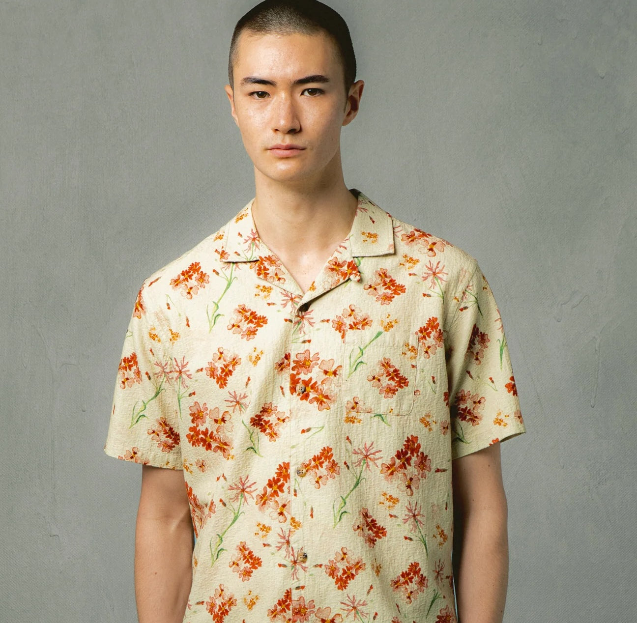 Crammond Shirt - Ecru Floral - Kestin - STAG Provisions - Tops - S/S Woven - Other Pattern