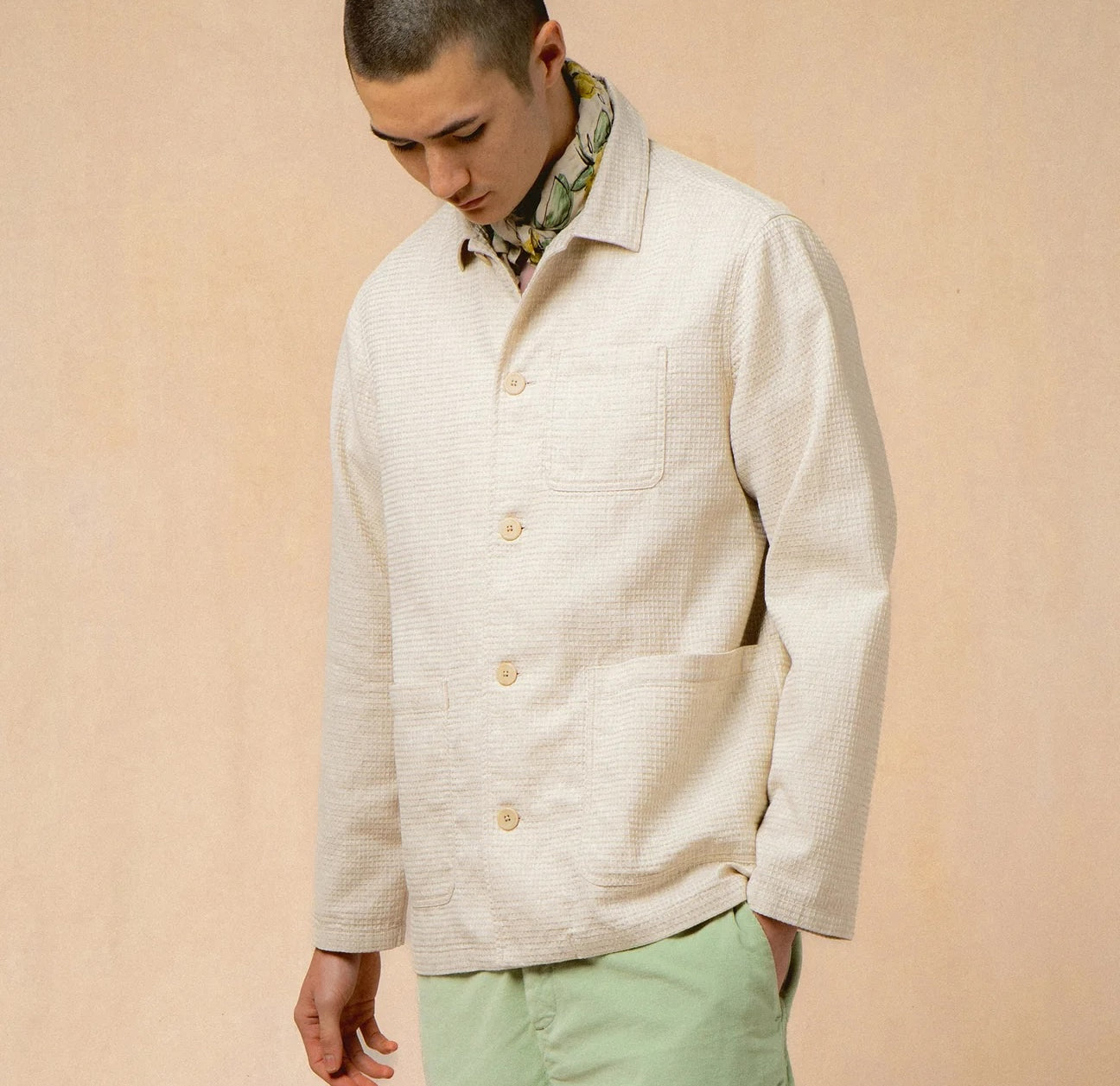 Ormiston Jacket - Ecru Waffle - Kestin - STAG Provisions - Outerwear - Coat / Jacket