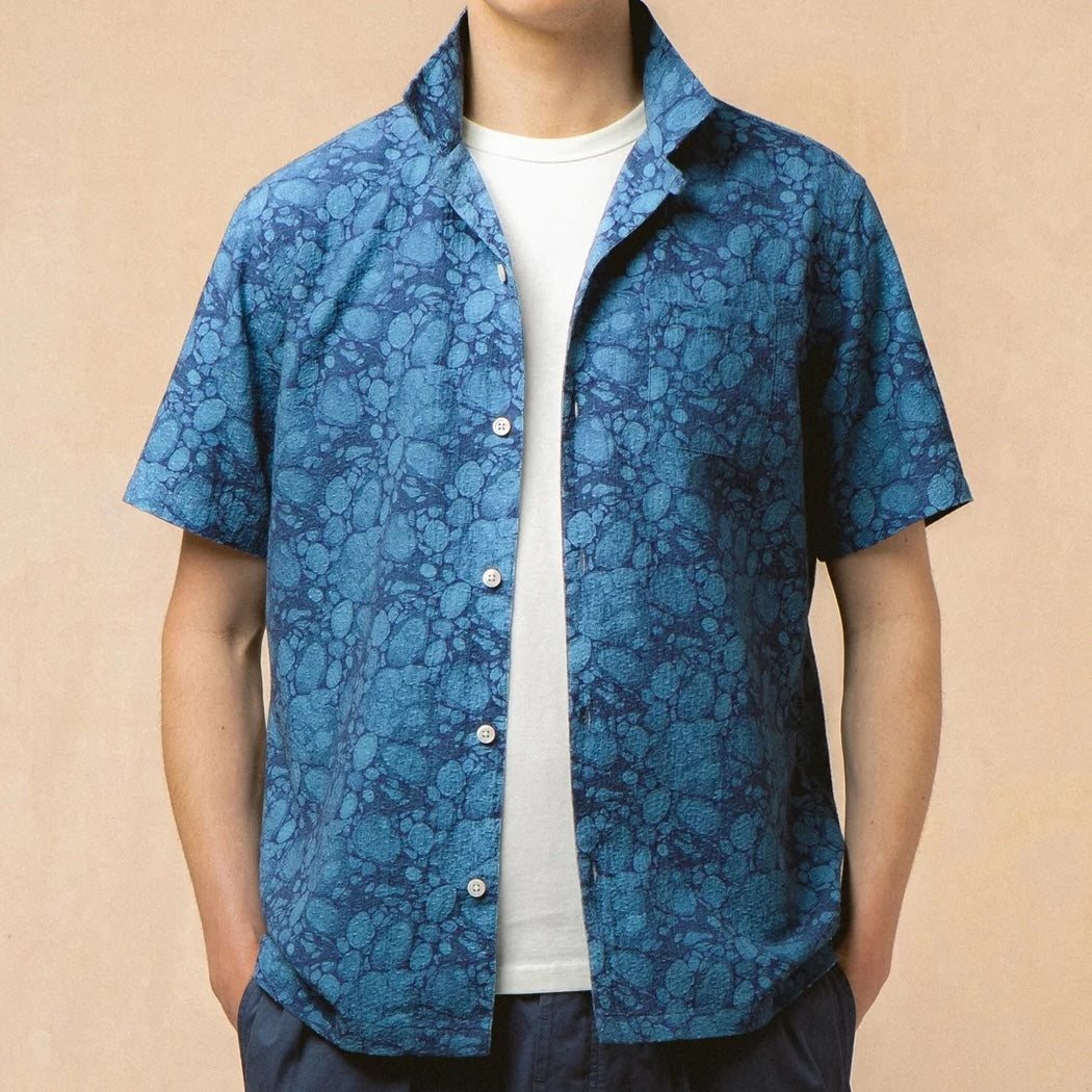 
                          Crammond Shirt - Blue Marble
                        