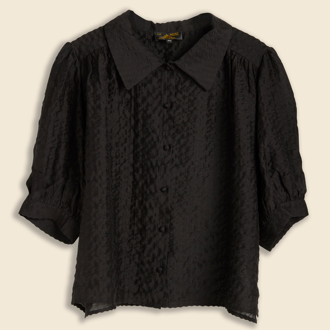 Le Mont Saint Michel Calina Cropped Shirt - Black
