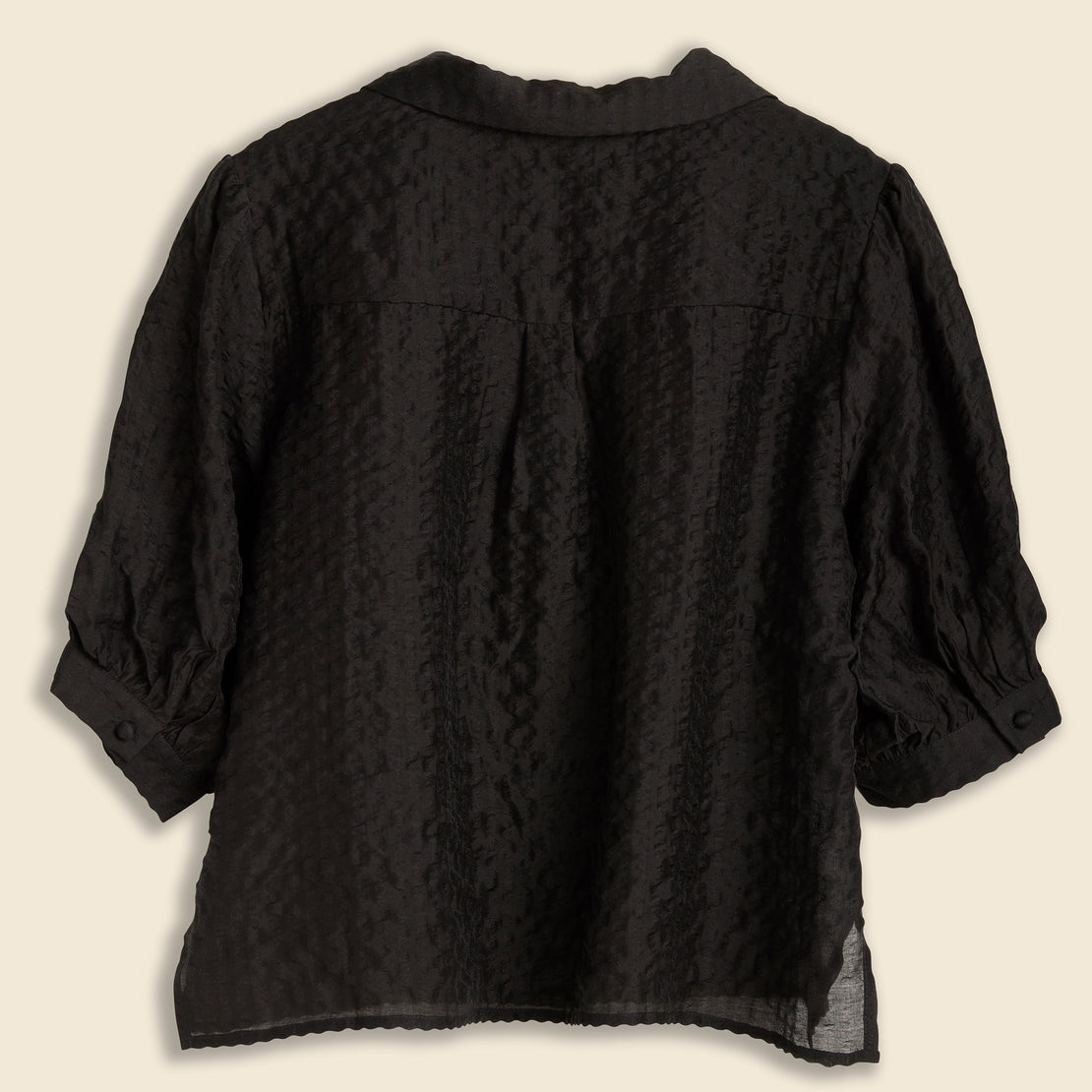 Calina Cropped Shirt - Black - Le Mont Saint Michel - STAG Provisions - W - Tops - S/S Woven