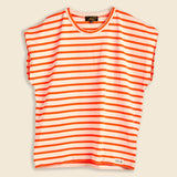 Theoxane Mariniere Sleeveless Top - Orange Stripe - Le Mont Saint Michel - STAG Provisions - W - Tops - Sleeveless