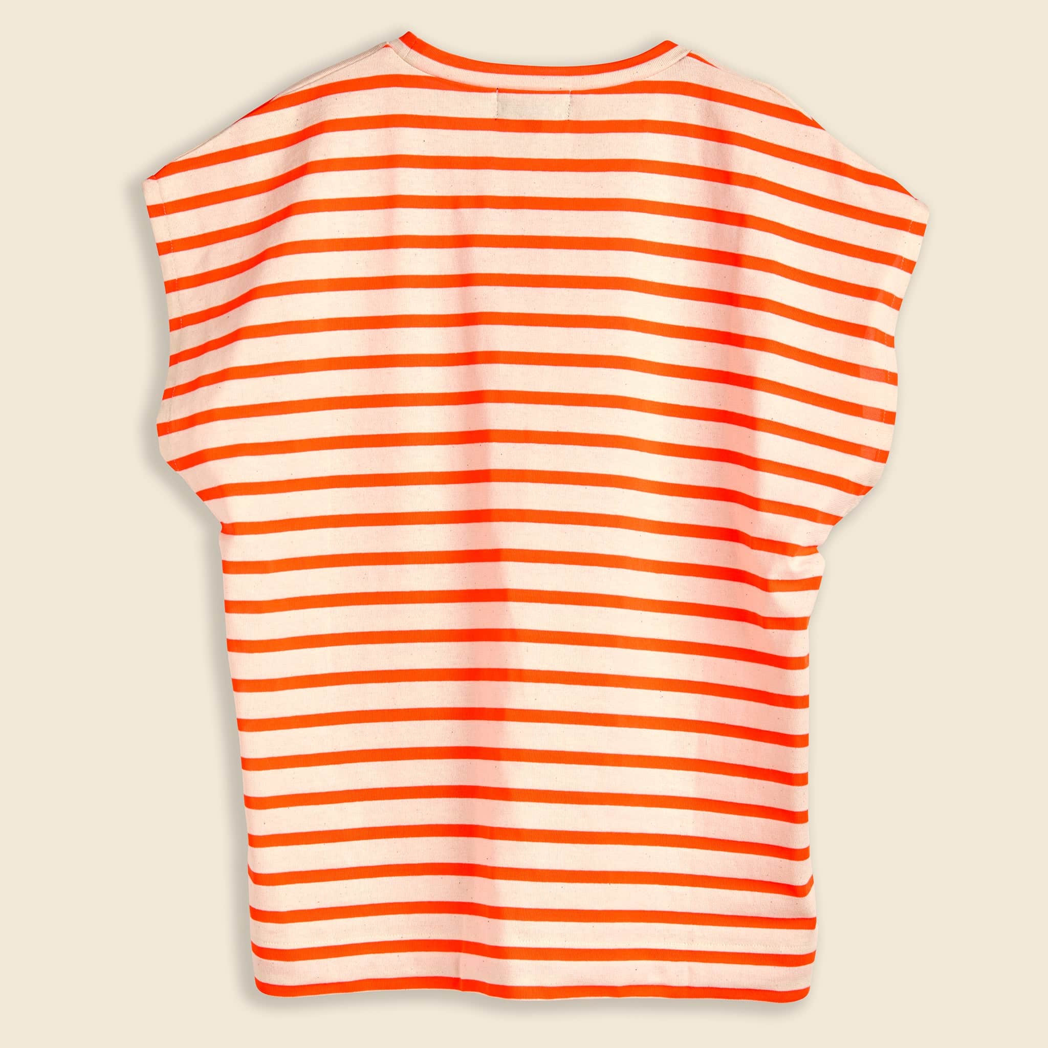 
                          Theoxane Mariniere Sleeveless Top - Orange Stripe - Le Mont Saint Michel - STAG Provisions - W - Tops - Sleeveless
                        