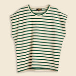 Theoxane Mariniere Sleeveless Top - Green Stripe - Le Mont Saint Michel - STAG Provisions - W - Tops - Sleeveless