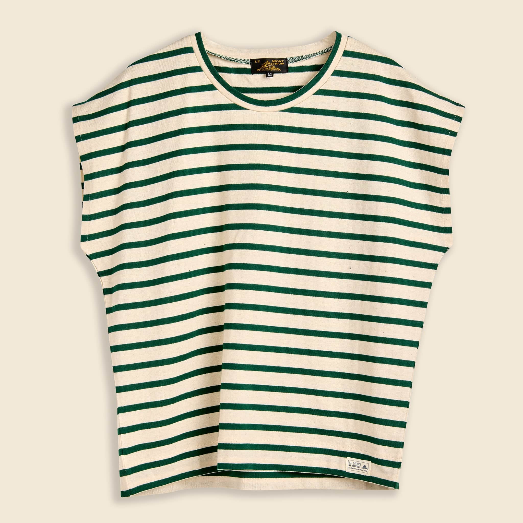 Theoxane Mariniere Sleeveless Top - Green Stripe - Le Mont Saint Michel - STAG Provisions - W - Tops - Sleeveless