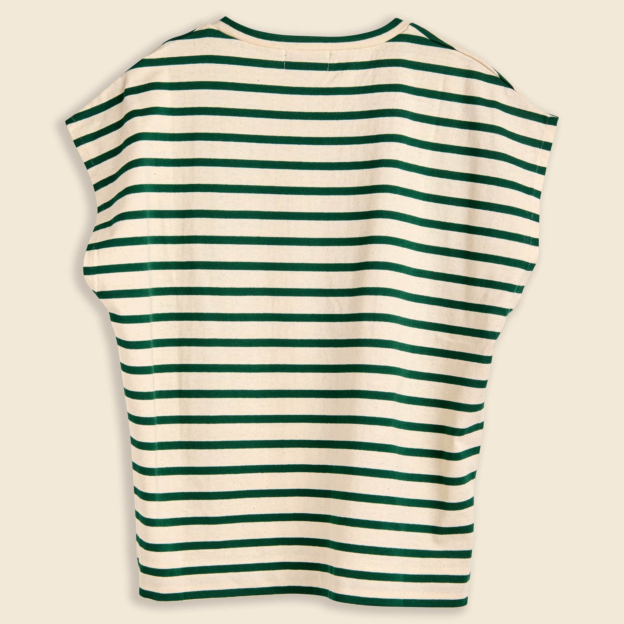 
                          Theoxane Mariniere Sleeveless Top - Green Stripe - Le Mont Saint Michel - STAG Provisions - W - Tops - Sleeveless
                        