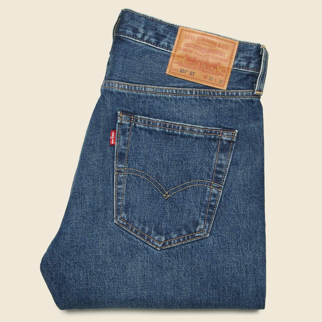 501® Slim Taper Fit Selvedge Men's Jeans - Medium Wash