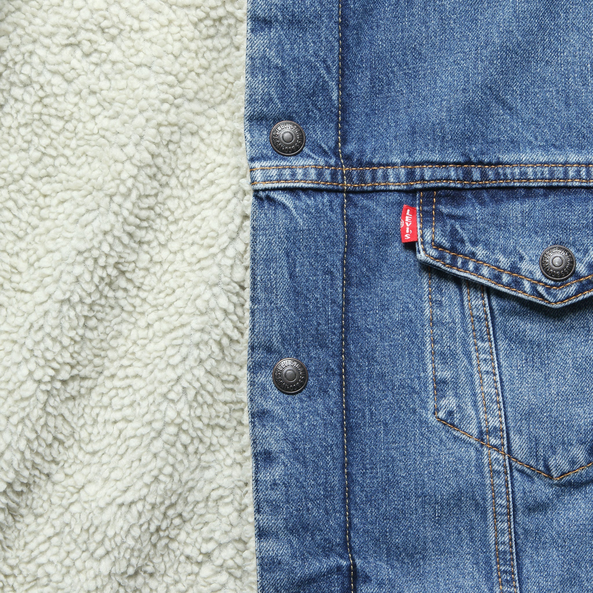 
                          Type III Sherpa Trucker Jacket - Washed Away - Levis Premium - STAG Provisions - Outerwear - Coat / Jacket
                        