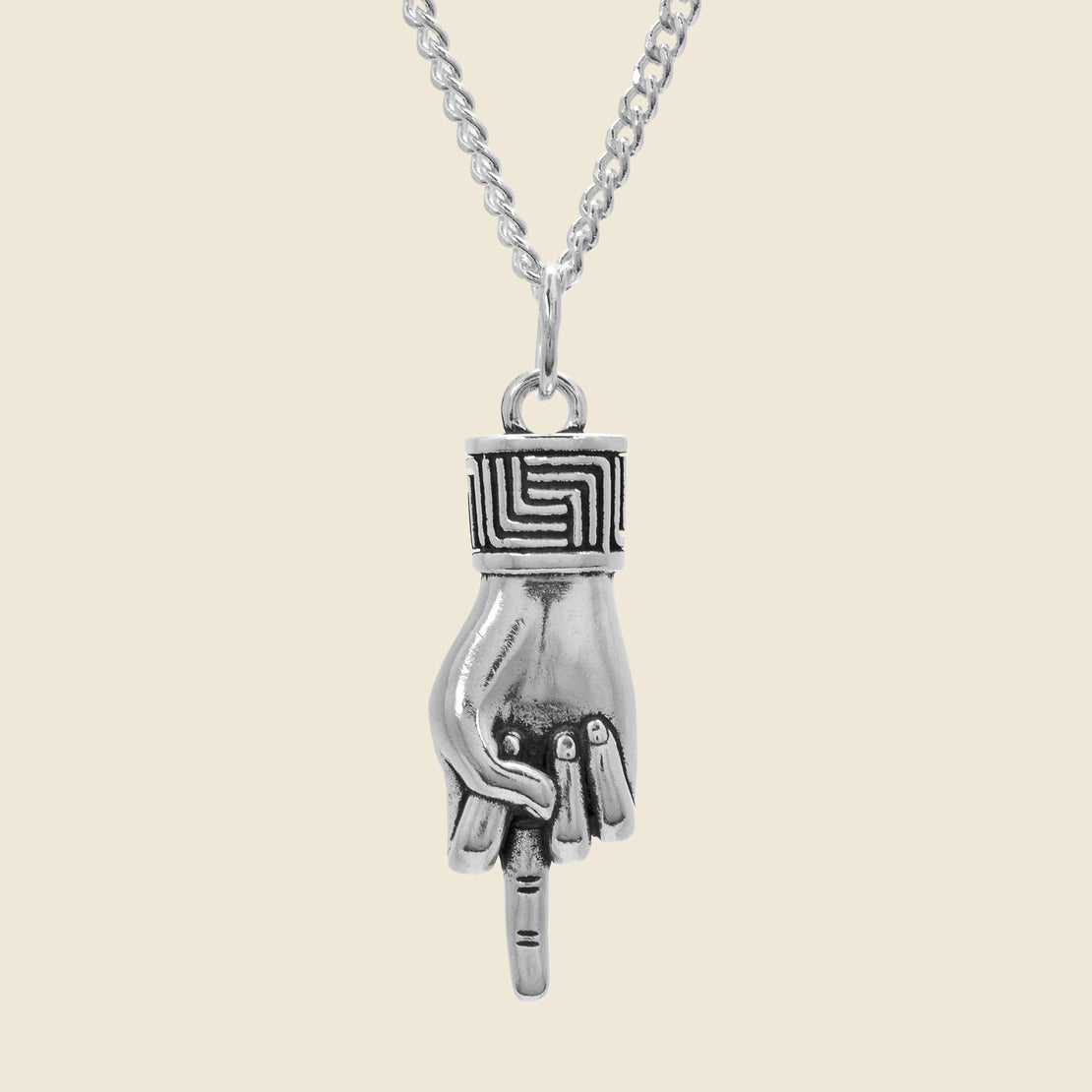 LHN Jewelry Middle Finger Necklace - Silver