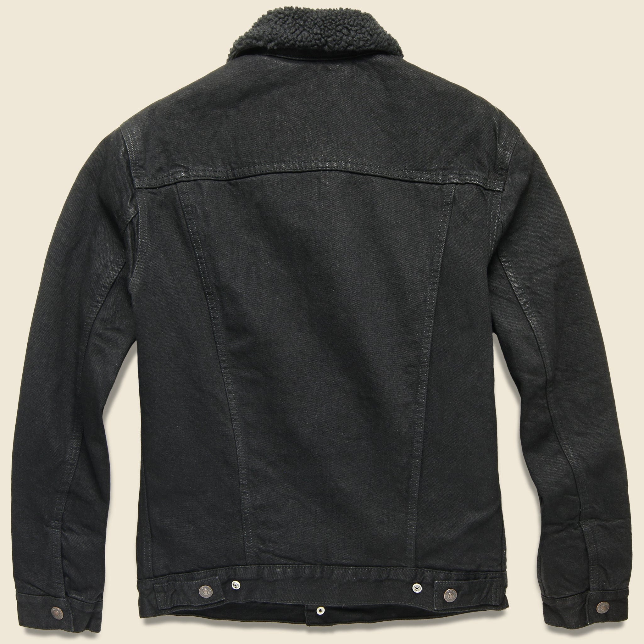 Levi's berk denim trucker jacket in black hotsell