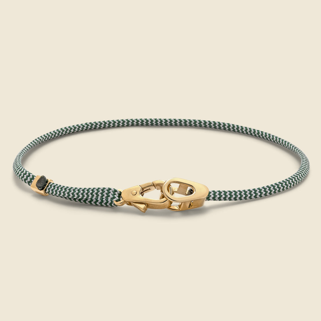 Miansai Claw Pull Bracelet - Gold Vermeil/Green