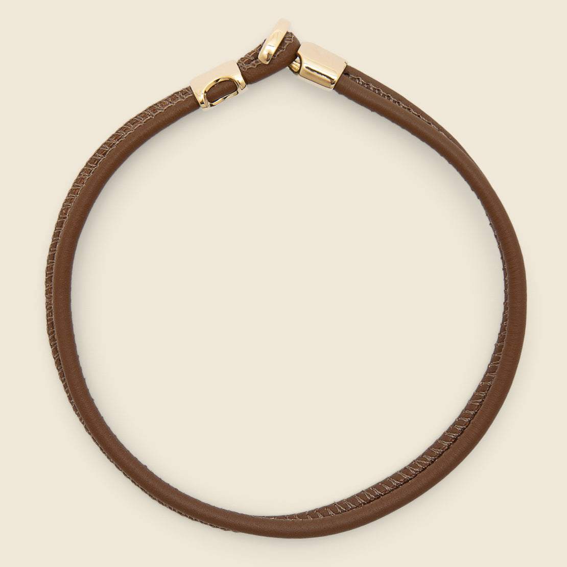 Orson Loop Leather Bracelet - Gold Vermeil/Vintage Cognac - Miansai - STAG Provisions - Accessories - Cuffs