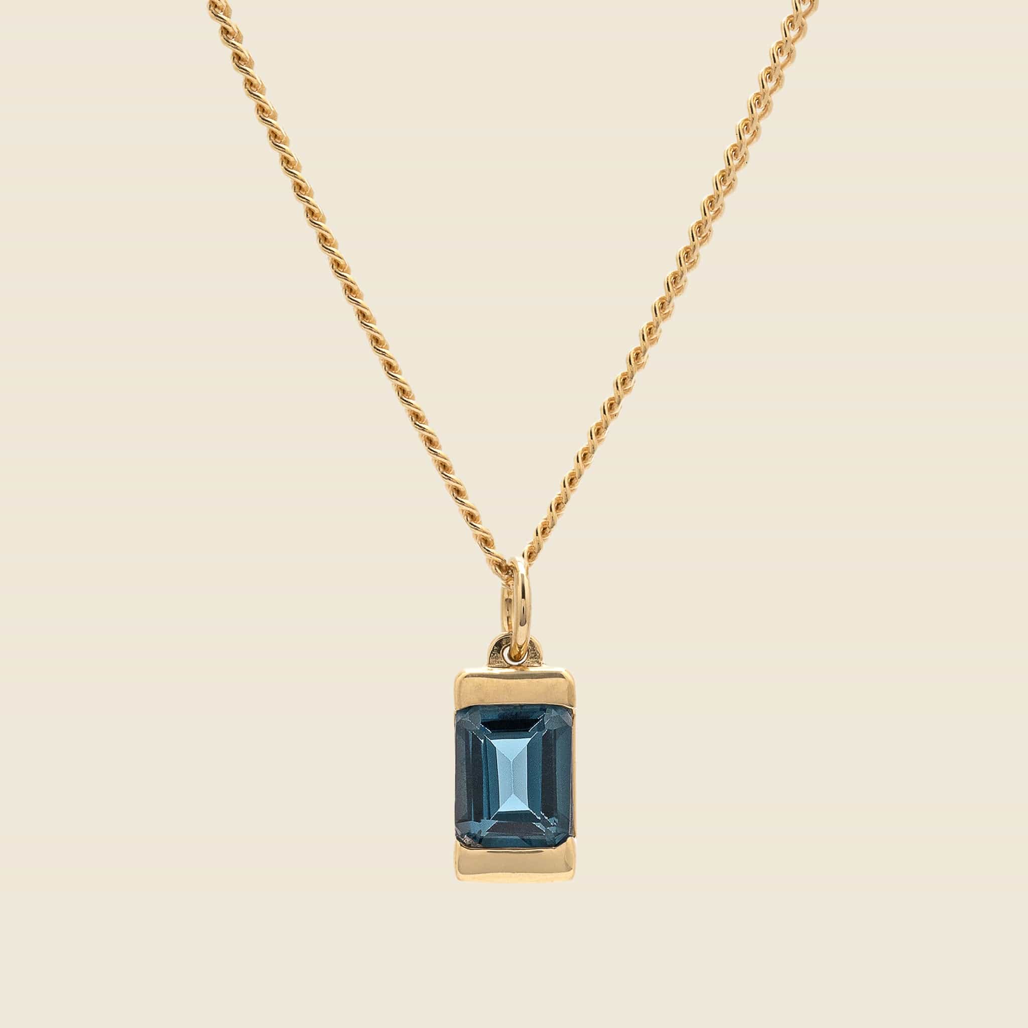 Valor Pendant - Gold Vermeil/Blue Topaz - Miansai - STAG Provisions - Accessories - Necklaces