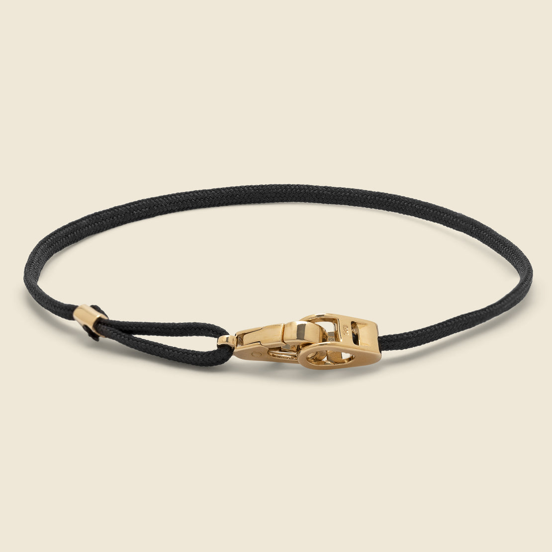 Caden Pull Bracelet - Gold Vermeil/Black