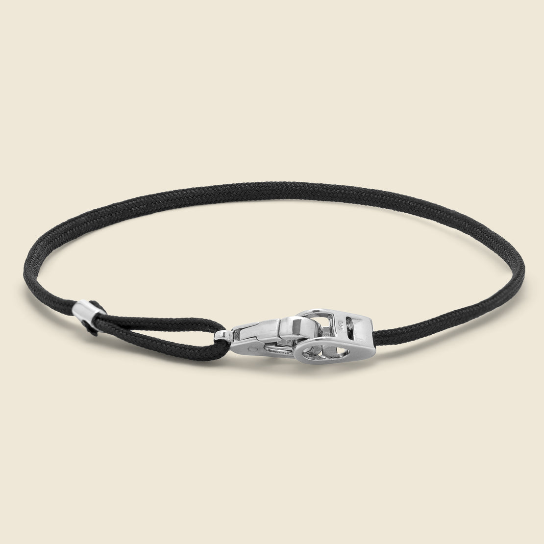 Miansai Caden Pull Bracelet - Sterling Silver/Black