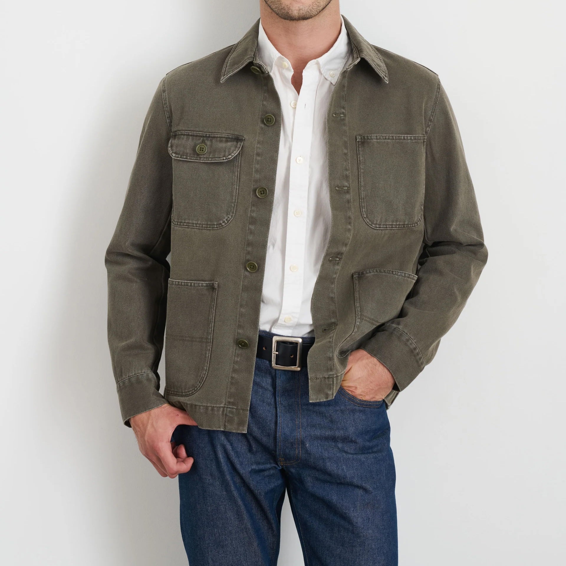 
                          Denim Work Jacket - Thyme
                        