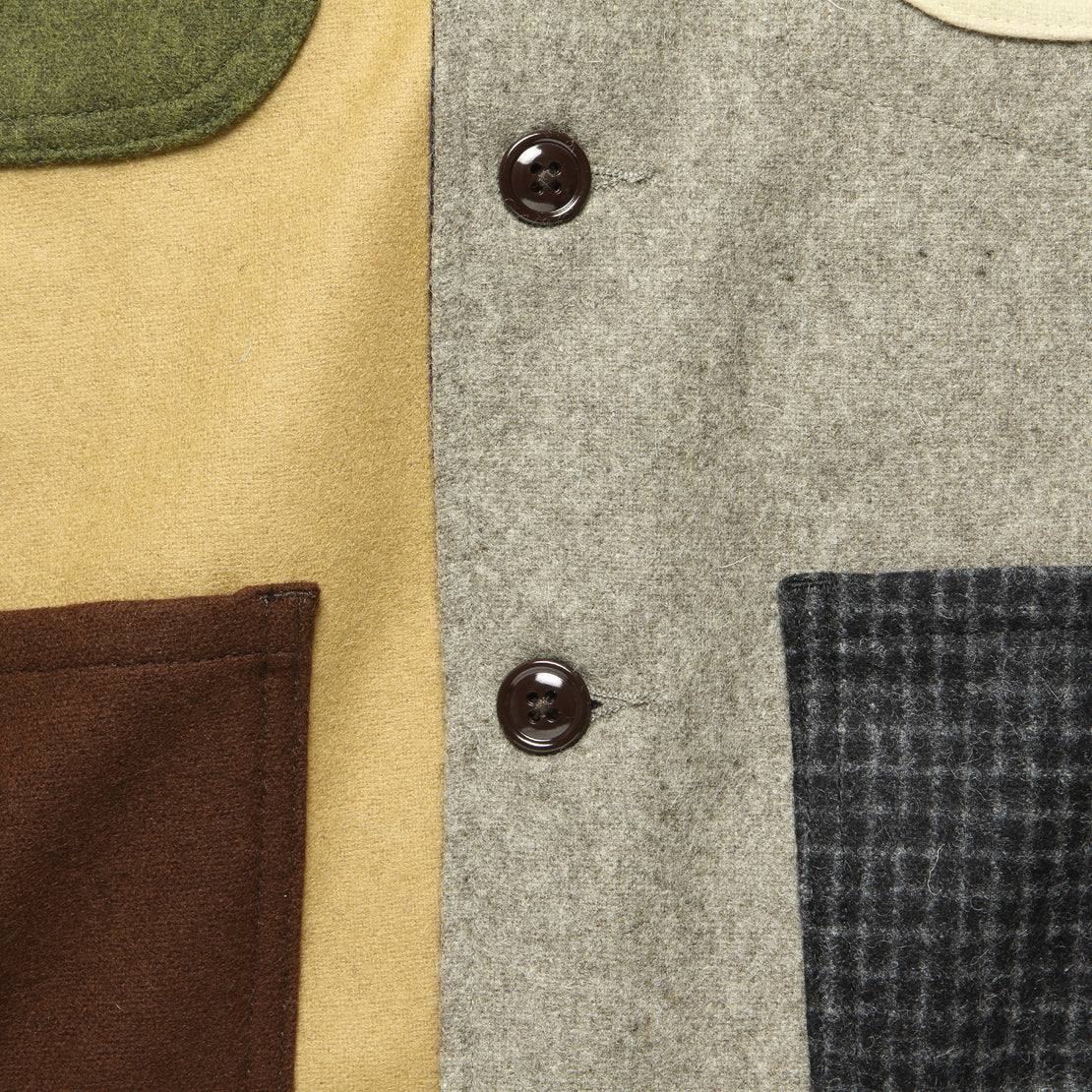 Wool Flannel Coverall - Crazy Tan/Multi - Monitaly - STAG Provisions - Outerwear - Shirt Jacket