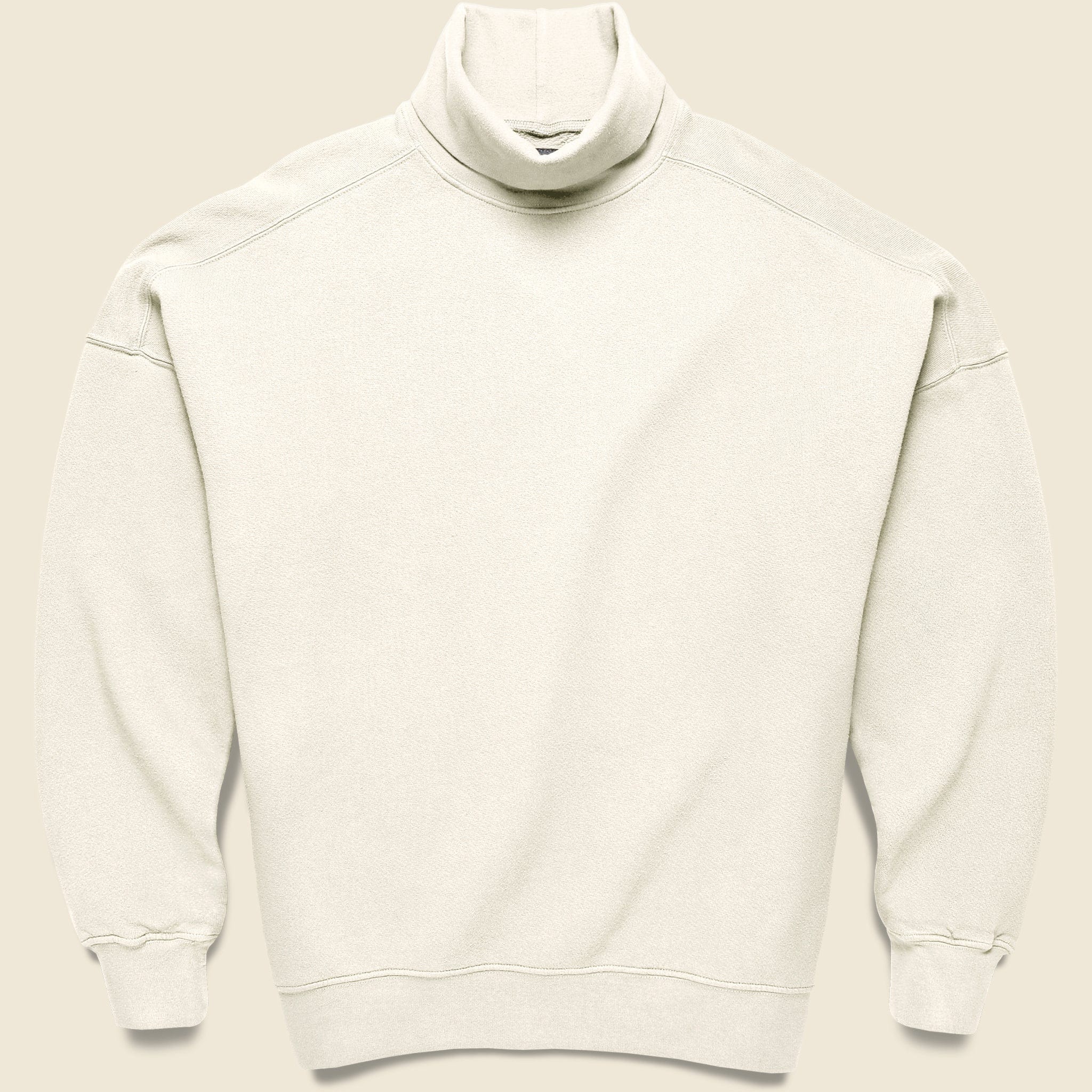 Super Russell Turtleneck - Unbleached Natural - Monitaly - STAG Provisions - Tops - Fleece / Sweatshirt