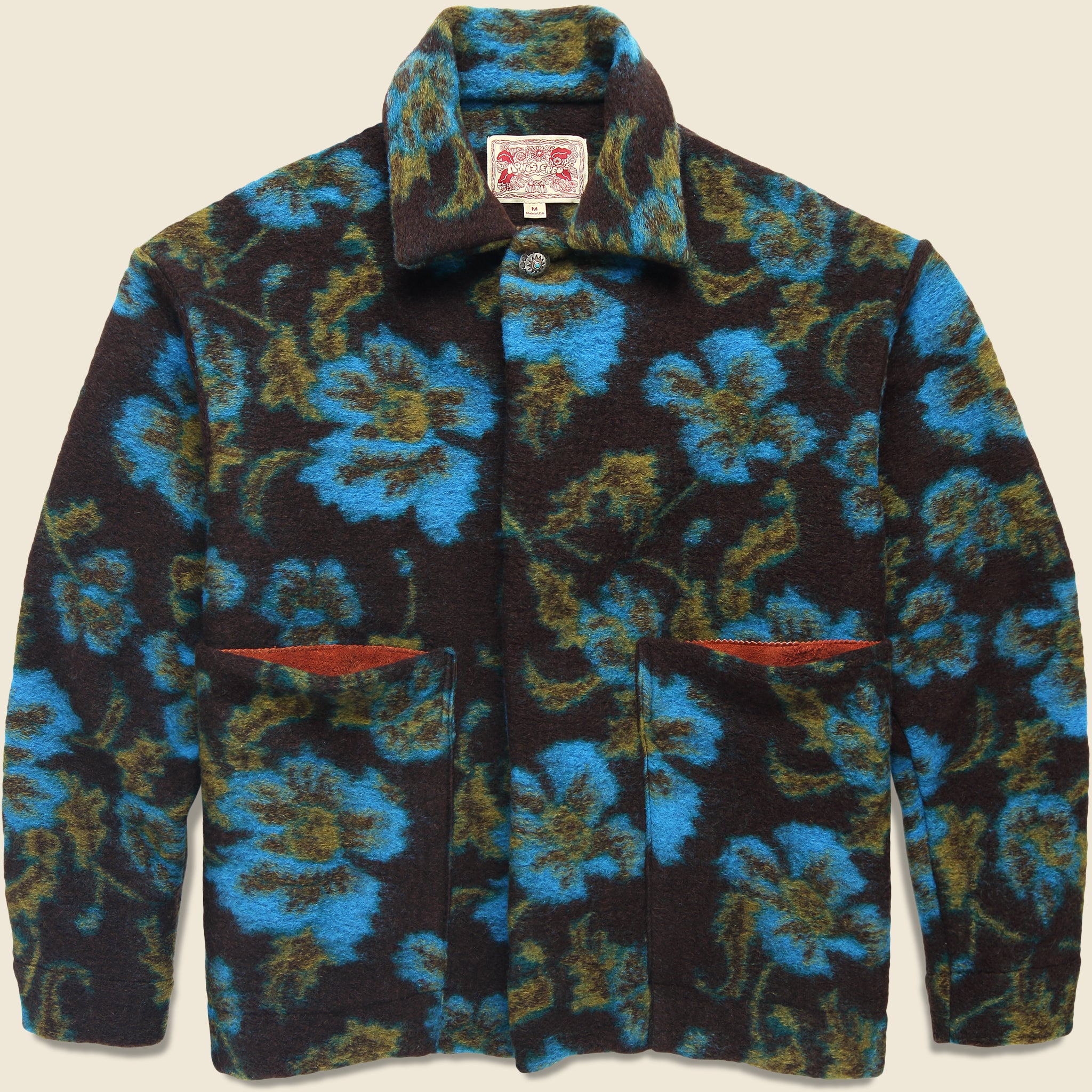 Wooly Floral Barn Jacket - Flowers