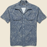 50's Milano Flower Shirt - Navy - Monitaly - STAG Provisions - Tops - S/S Woven - Floral