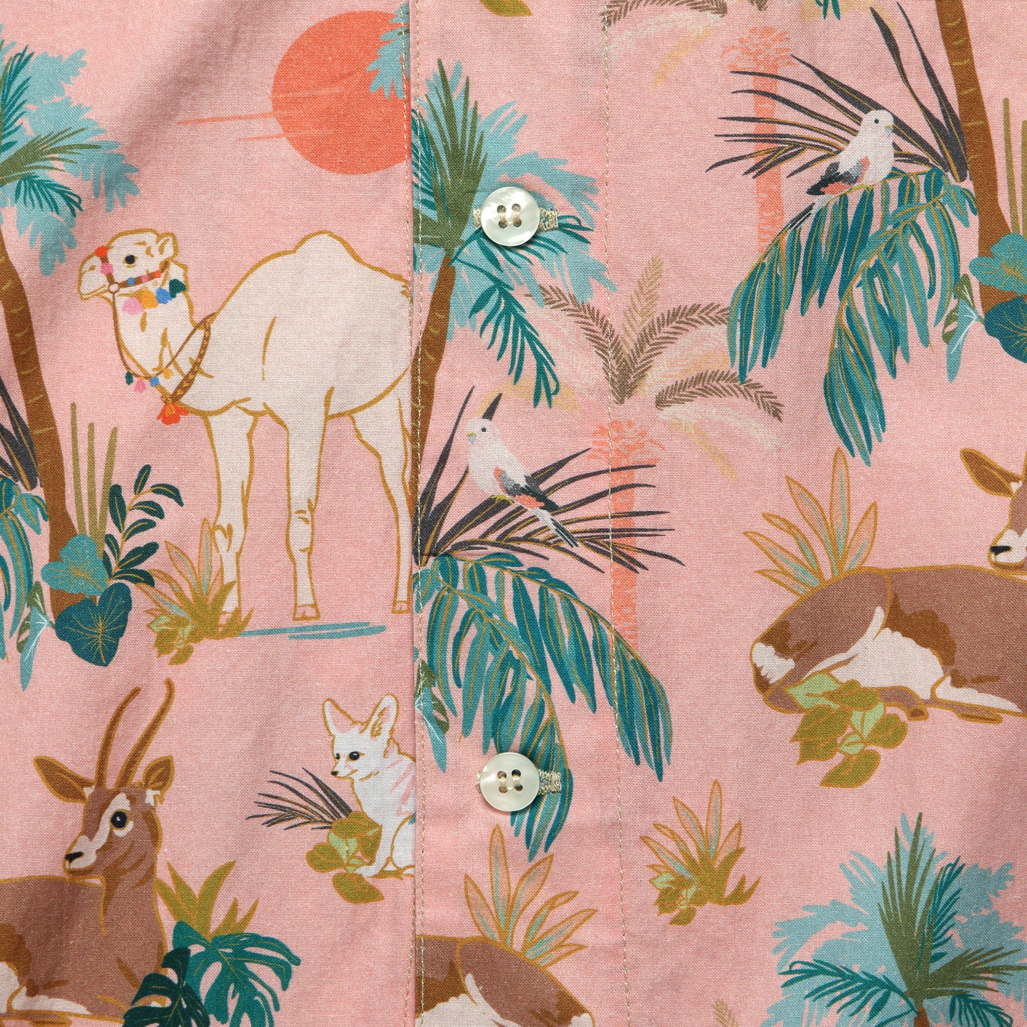 
                          50&#39;s Milano Animal Crossing Shirt - Pink - Monitaly - STAG Provisions - Tops - S/S Woven - Other Pattern
                        