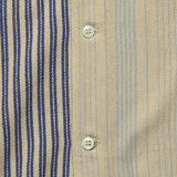 50's Milano Gunny Sack Stripe Shirt - Off White/Blue - Monitaly - STAG Provisions - Tops - S/S Woven - Stripe