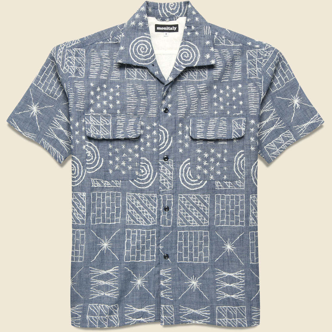 50s Milano Shirt - Squared Chambray