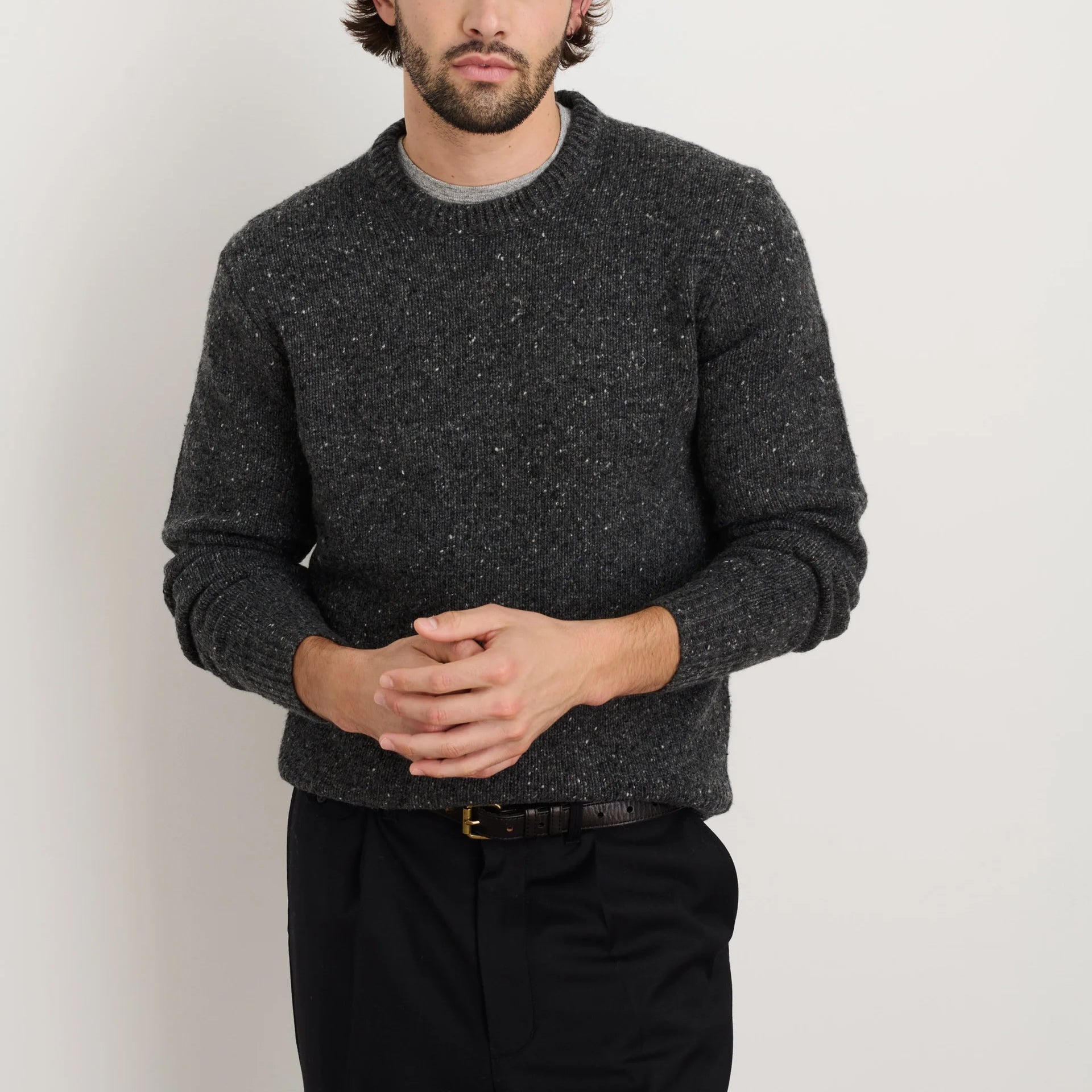 
                          Donegal Wool Sweater - Charcoal
                        