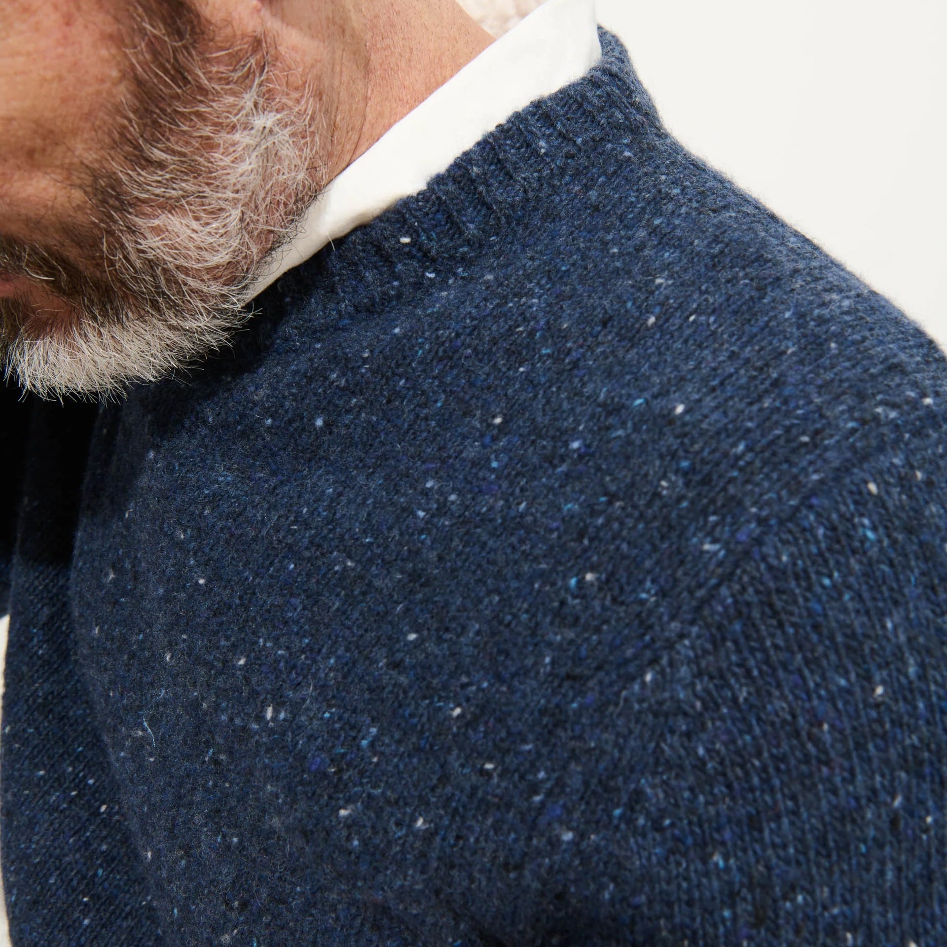 
                          Donegal Wool Sweater - Navy
                        