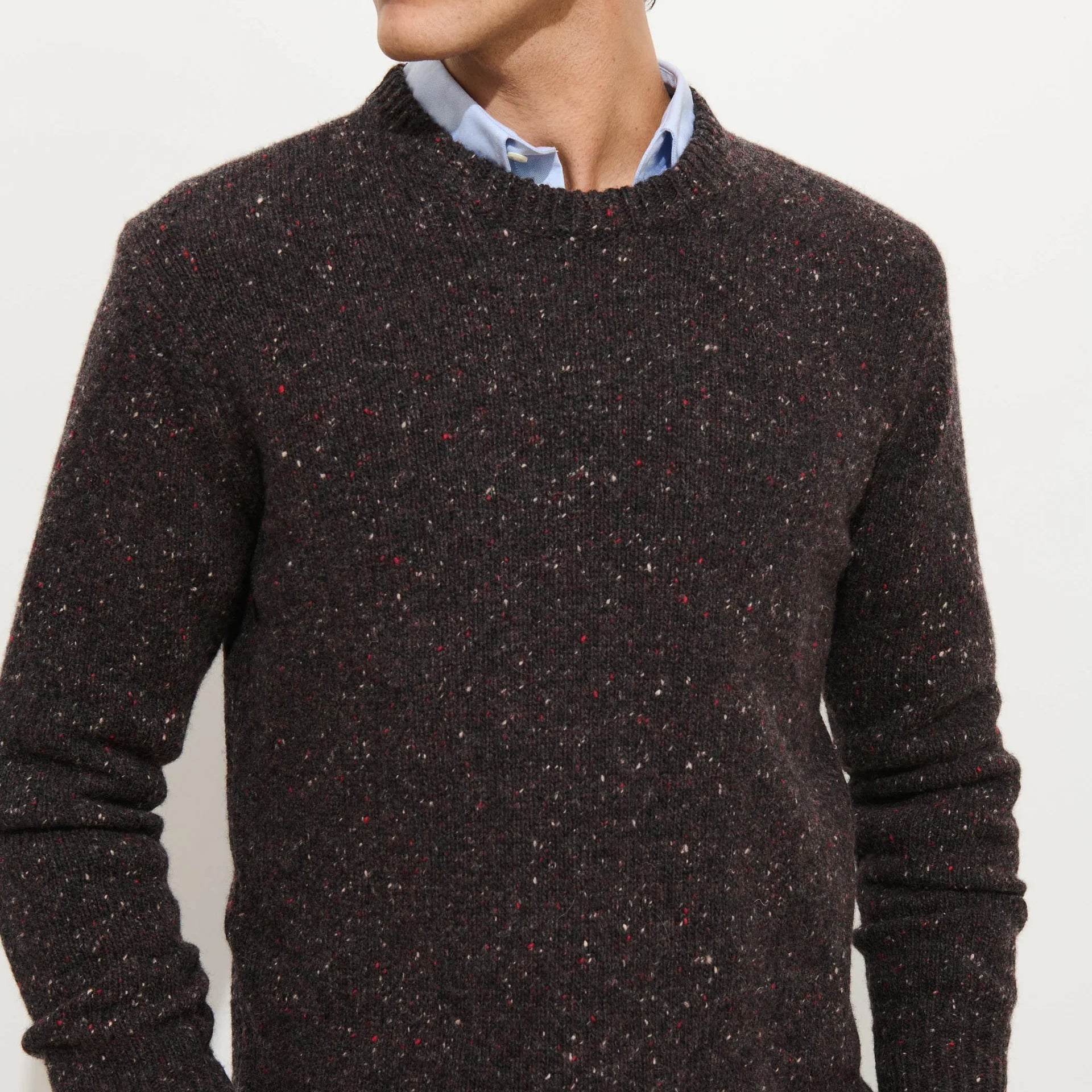 
                          Donegal Wool Sweater - Pinot Noir
                        