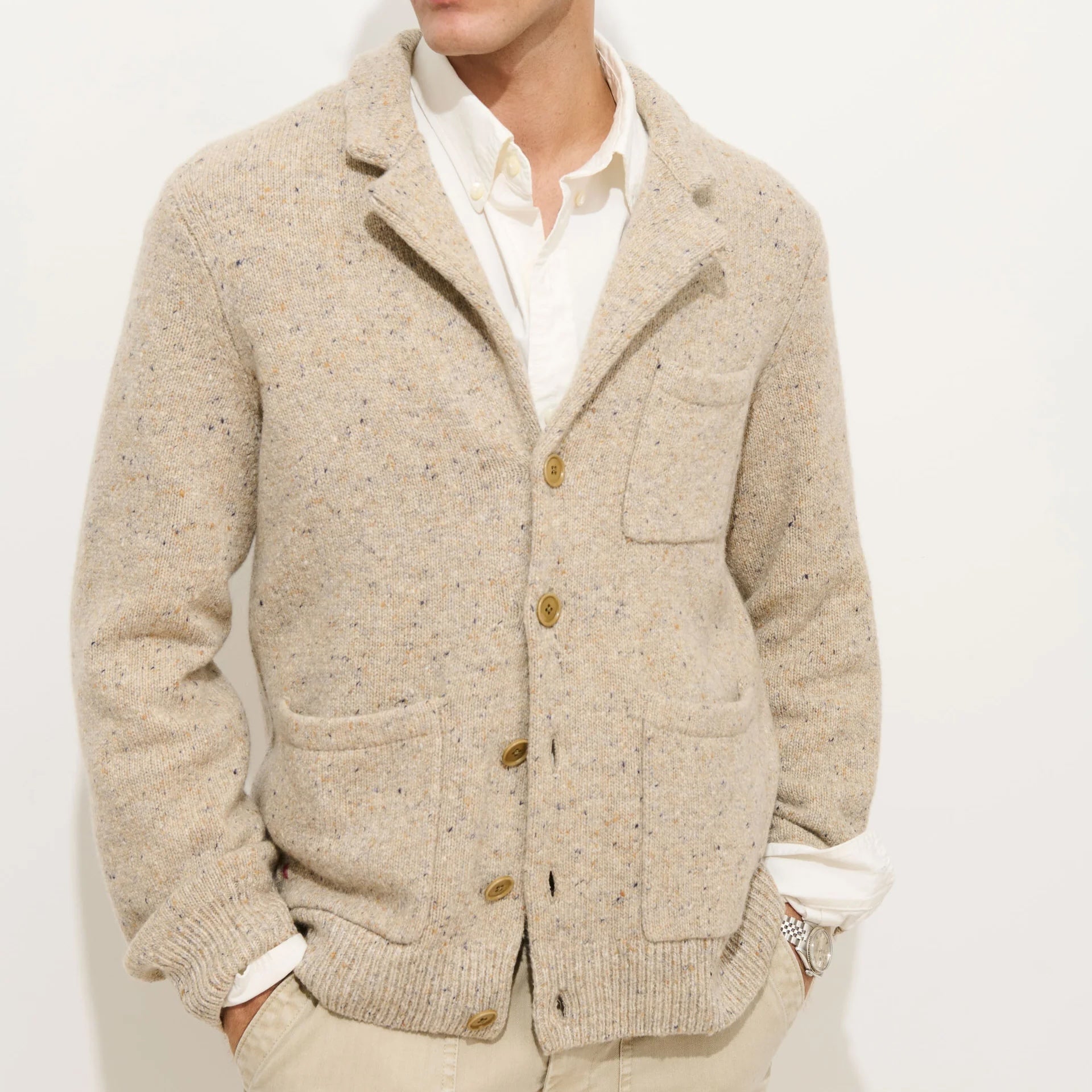 
                          Donegal Mitchell Cardigan - Oatmeal
                        