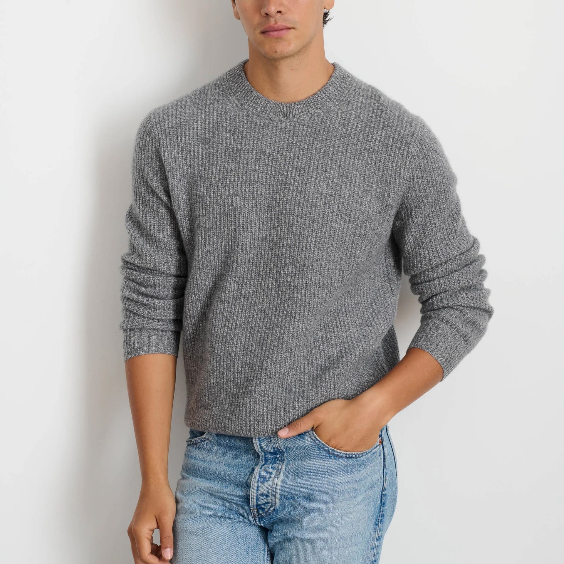 
                          Cashmere Jordan Sweater - Grey
                        