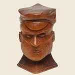 Hand-Carved Fisherman Wooden Bust - Vintage - STAG Provisions - Home - Art & Accesories - Decorative Object