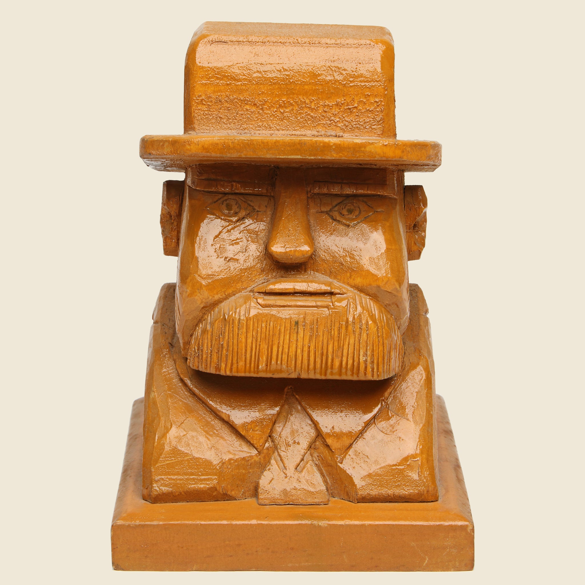 Vintage Hand-Carved Wooden Bust - Vintage - STAG Provisions - Home - Art & Accesories - Decorative Object