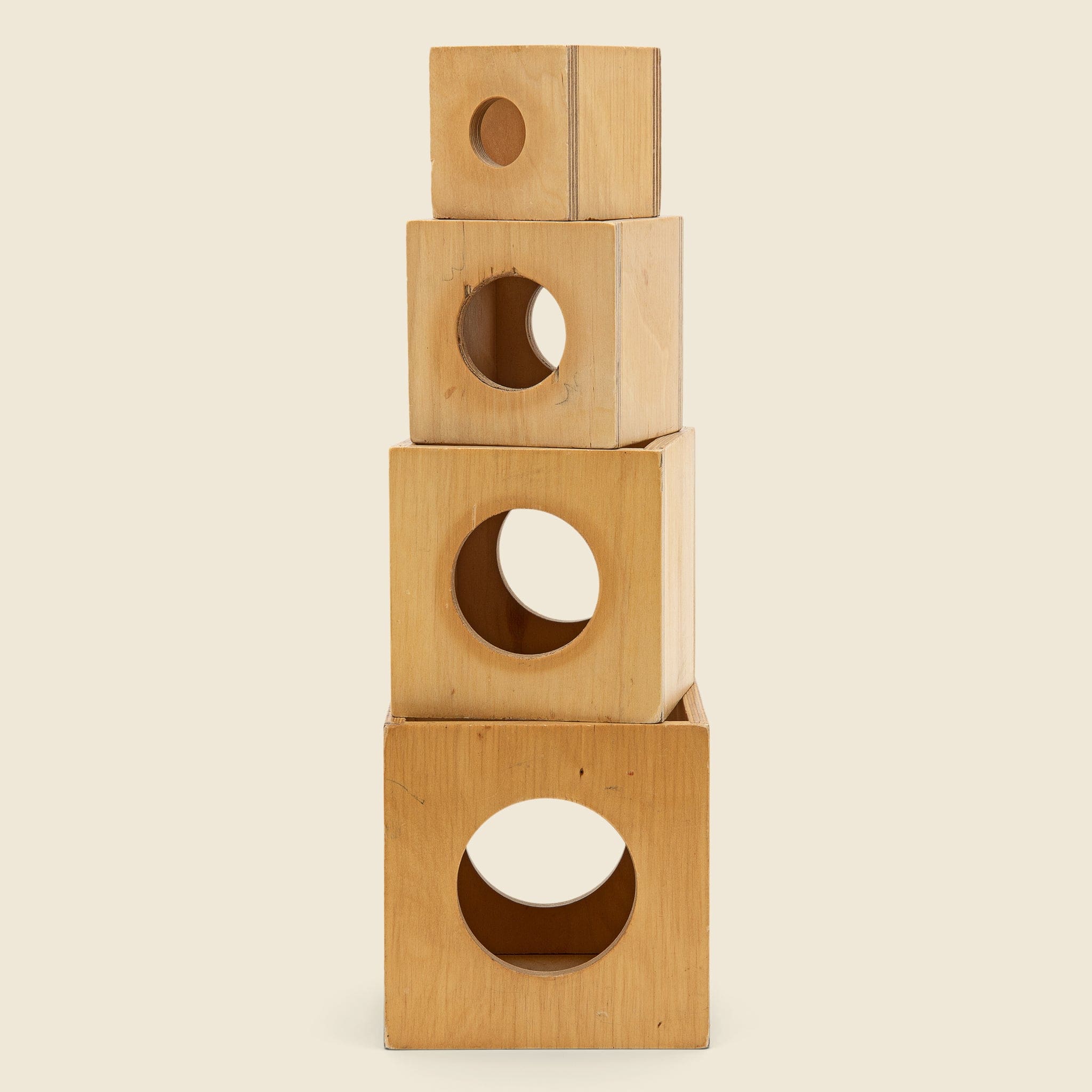 
                          Set of 4 Stacking Wood Cubes - Vintage - STAG Provisions - One &amp; Done - Miscellaneous
                        