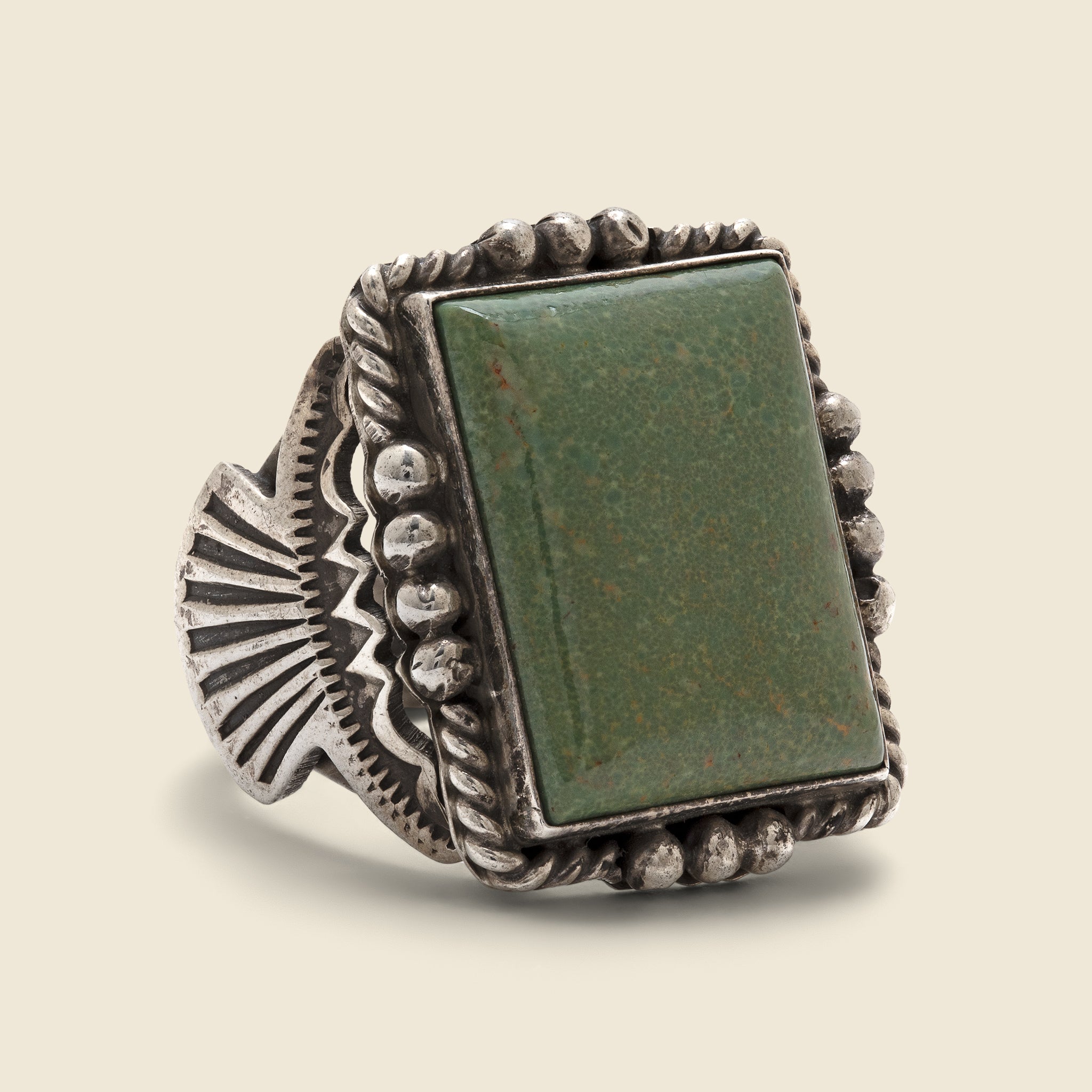 Jade & Silver Ring - Vintage - STAG Provisions - One & Done - Accessories & Jewelry