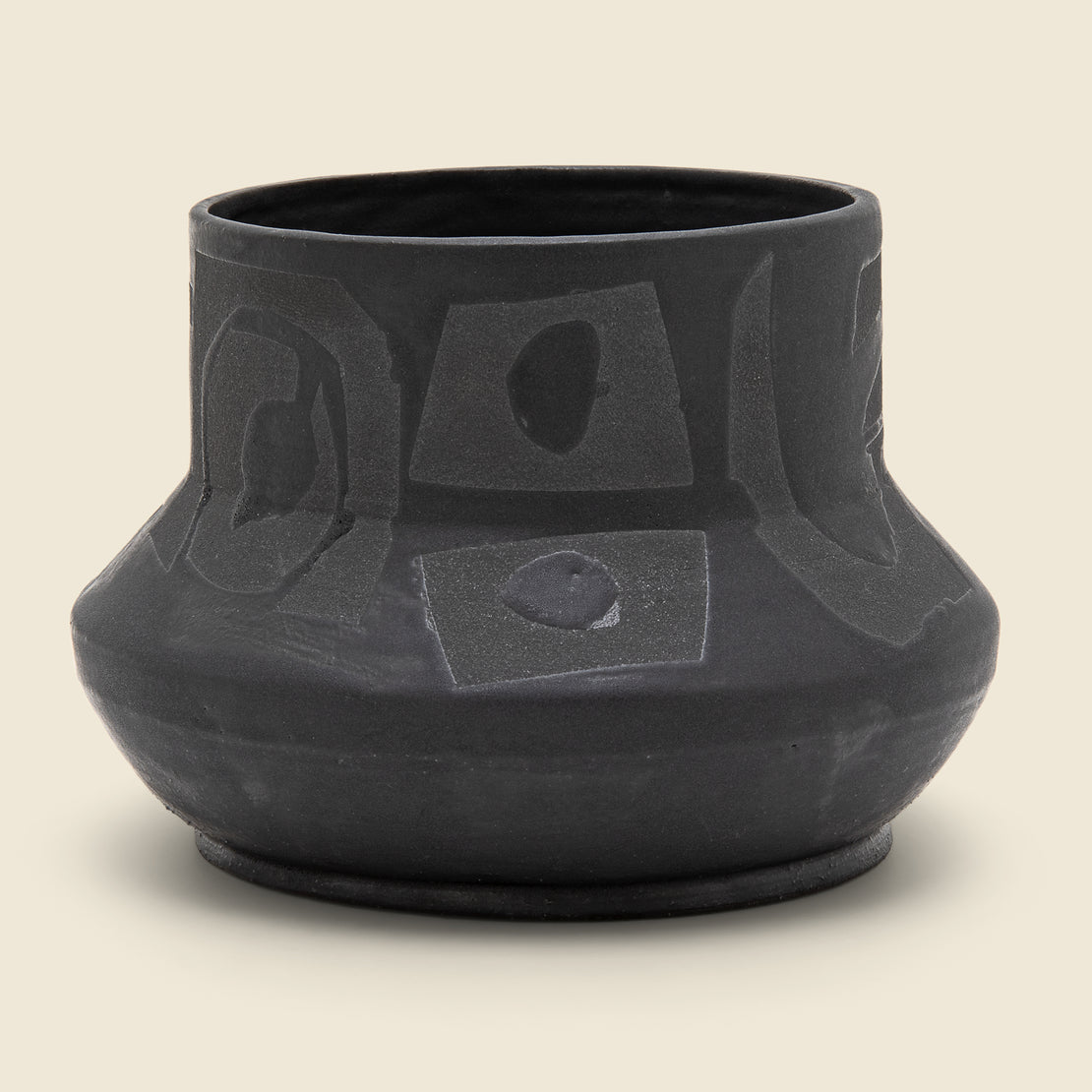 Vintage Small Black Ceramic Vase