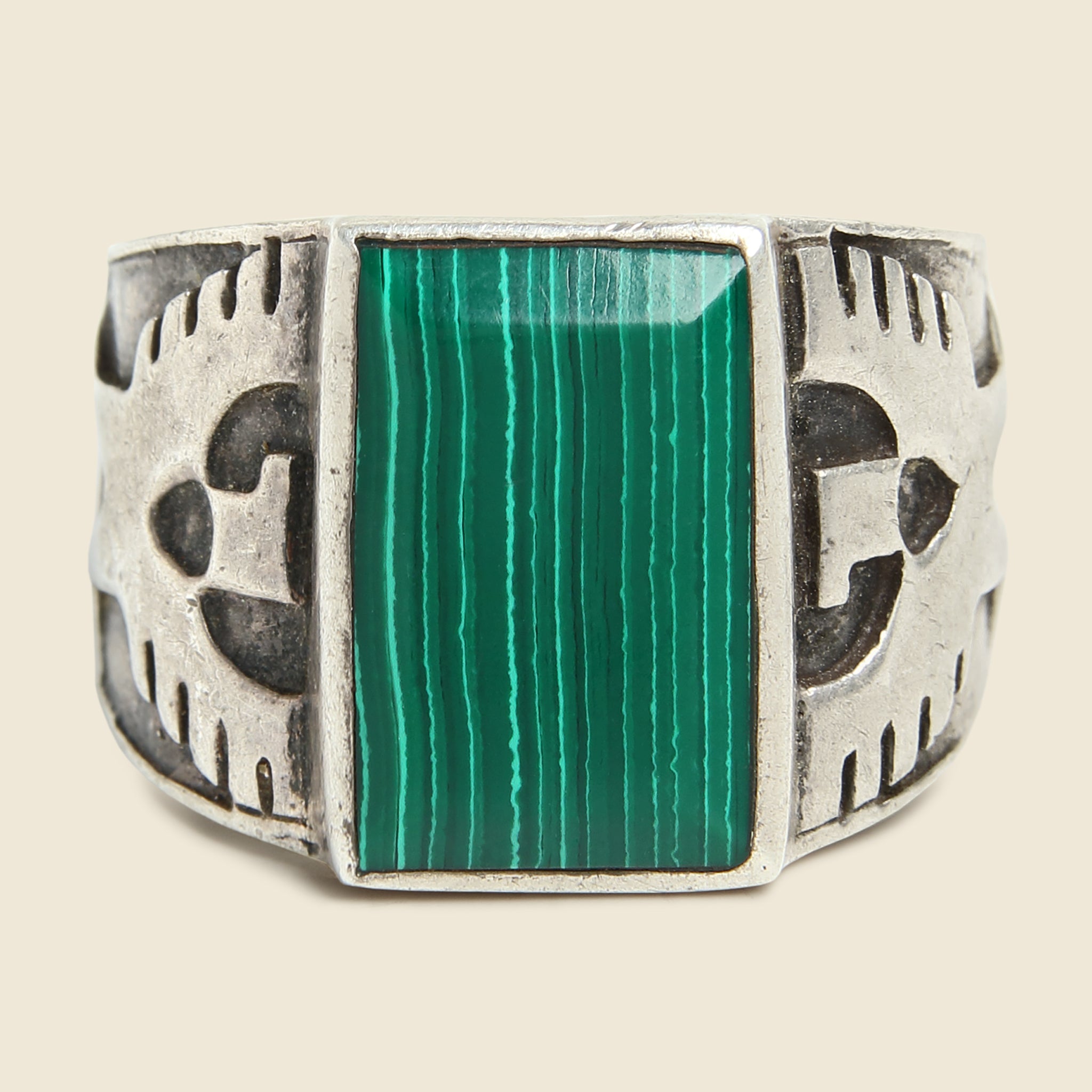 
                          Malachite Thunderbird Ring - Vintage - STAG Provisions - One &amp; Done - Accessories &amp; Jewelry
                        