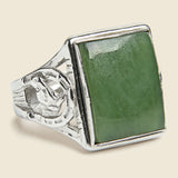 Vintage Sterling & Jade Horseshoe Ring - Vintage - STAG Provisions - One & Done - Accessories & Jewelry