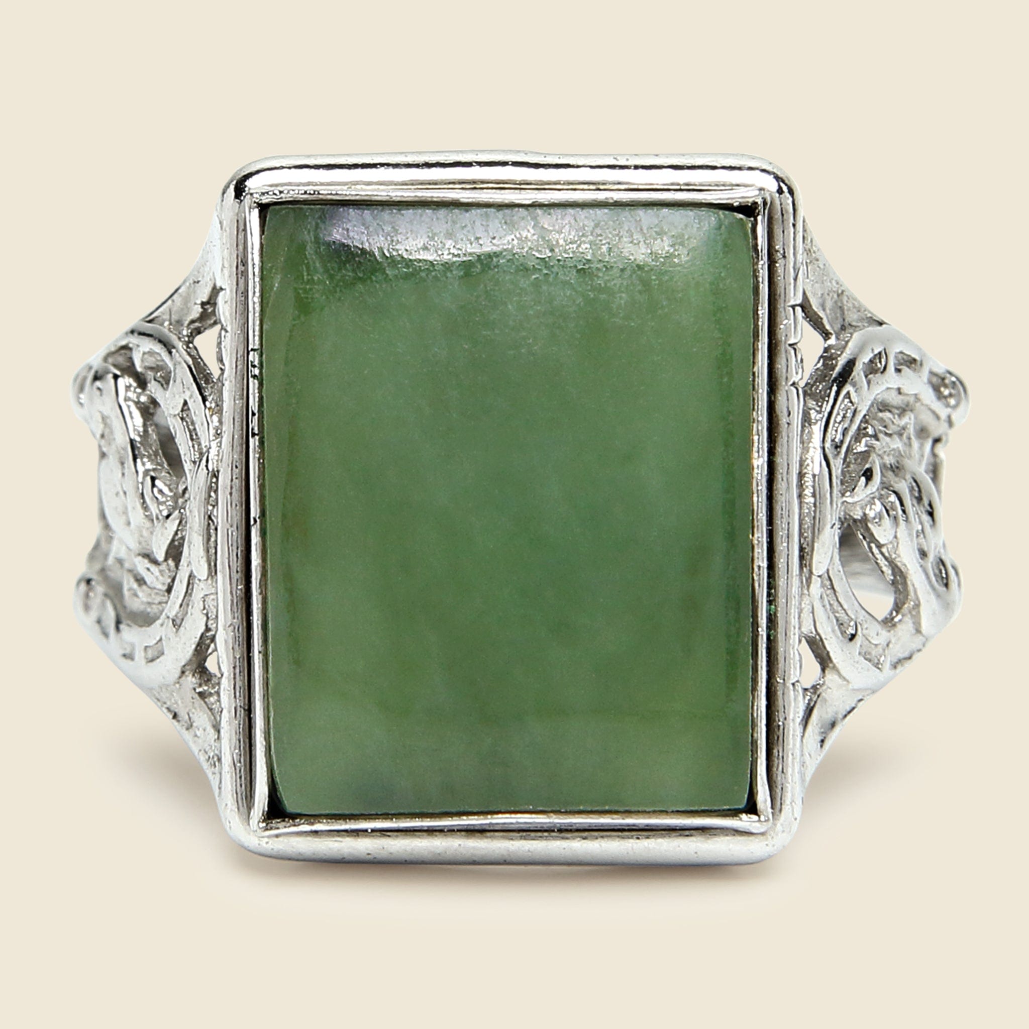 
                          Vintage Sterling &amp; Jade Horseshoe Ring - Vintage - STAG Provisions - One &amp; Done - Accessories &amp; Jewelry
                        