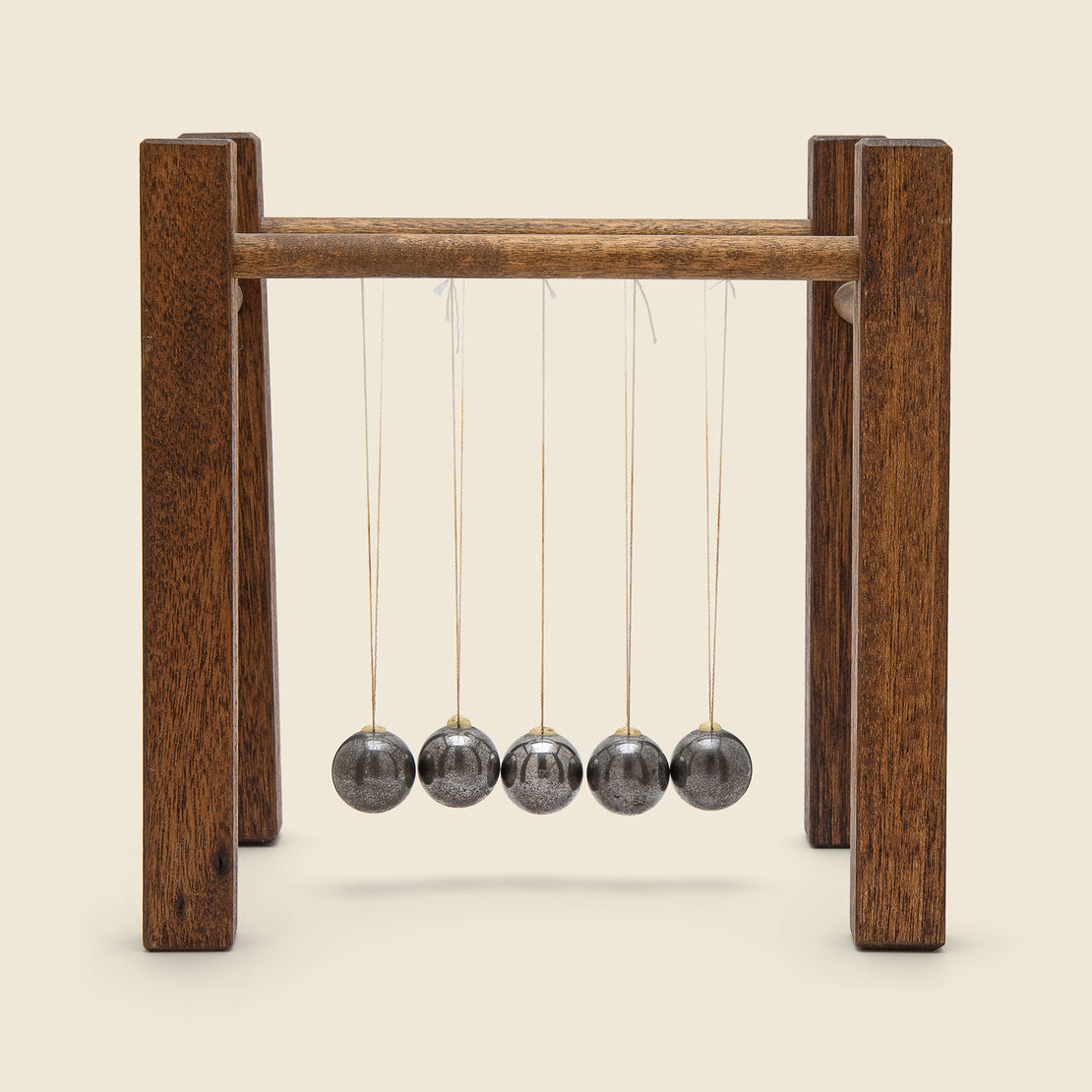 Vintage Wooden Newton's Pendulum Game